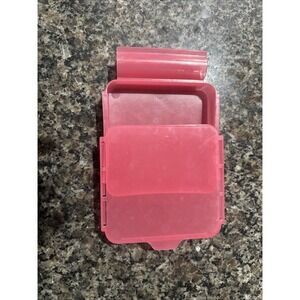 Vtg Shopping Cart Cup Holders Red Plastic with Snack Tray - Snaps Onto Old Carts